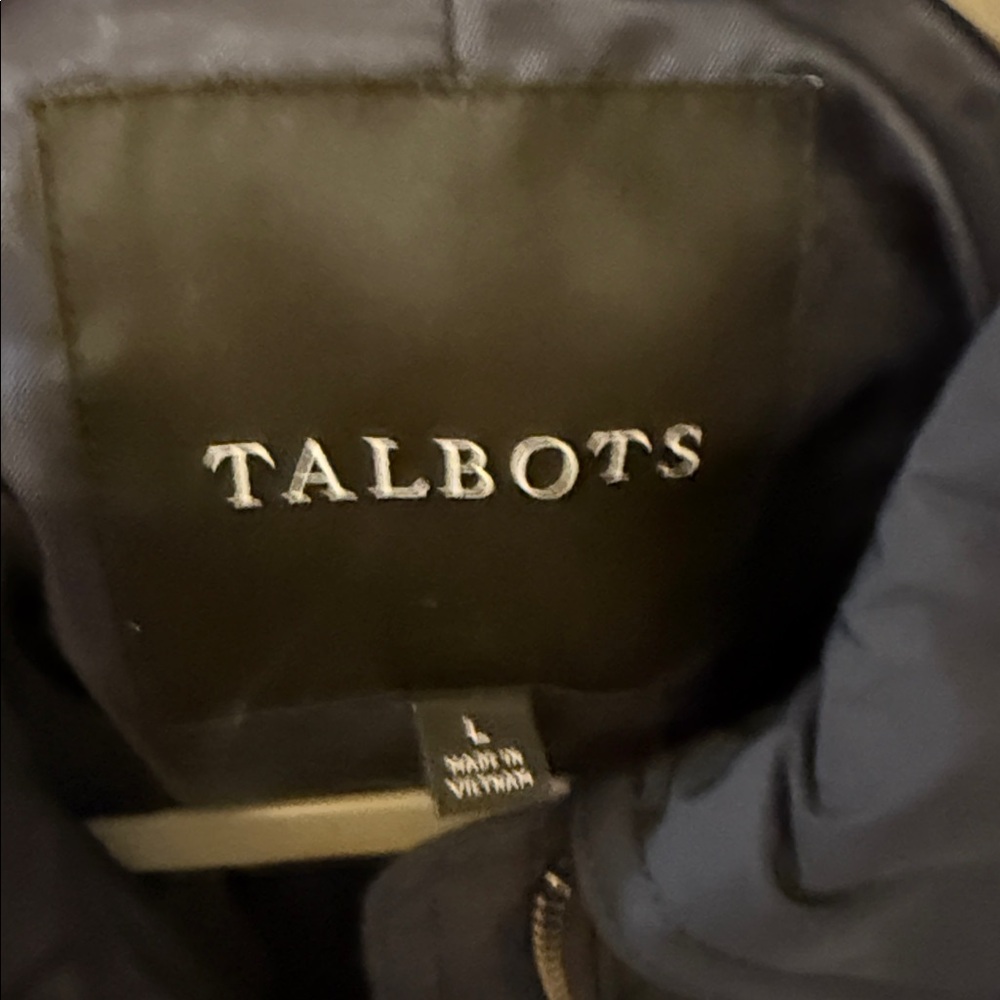 Talbots Dark Blue Quilted Barn Jacket, Size Large - Picture 5 of 6